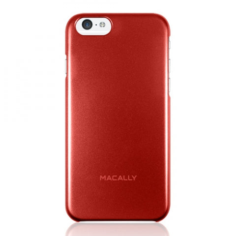 Macally - Metallic Snap-on Case iPhone 6/6s (red)