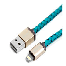 PlusUs - LifeStar Lightning-USB (1m - cross turquoise)