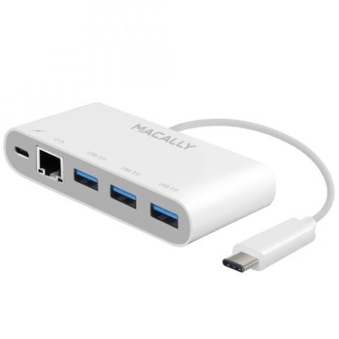 Macally - Hub 3.1 USB-C (3x USB A + USB-C + Ethernet)