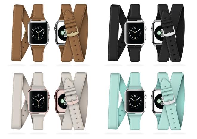 Griffin - Uptown Leather Band Apple Watch (38mm-seafoam)