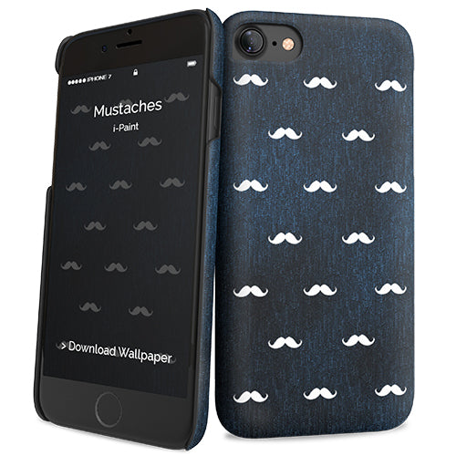 i-Paint - Hard Case iPhone SE/8/7 (mustaches)