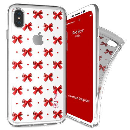 i-Paint - Trendy Case iPhone X/XS (red bow)