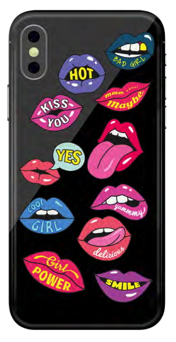 Benjamins - Puffy Stickers iPhone X/XS (lips)