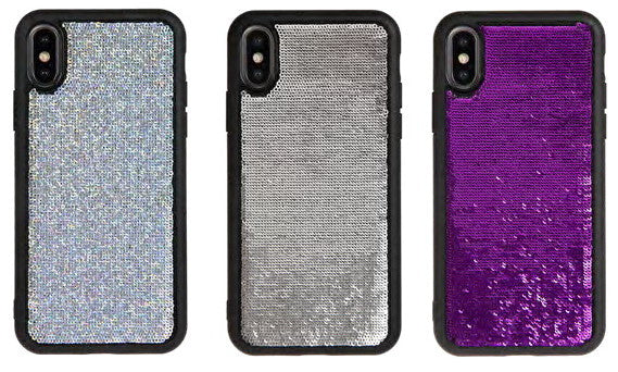 Benjamins - Sequins Case iPhone XR (violet/black)