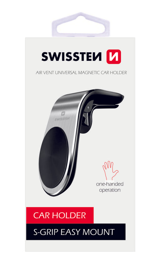 Swissten - Magnetic Car Holder Easy Mount (silver)