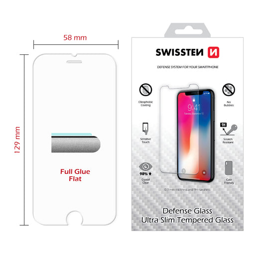 Swissten - Tempered Glass iPhone SE/8/7