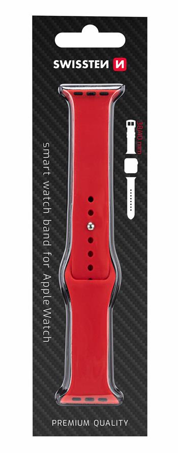 Swissten - Silicone Band for Apple Watch 38-41mm (red)
