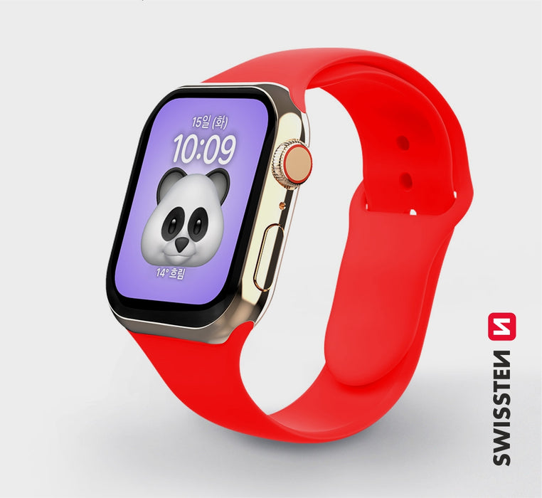 Swissten - Silicone Band for Apple Watch 38-41mm (red)