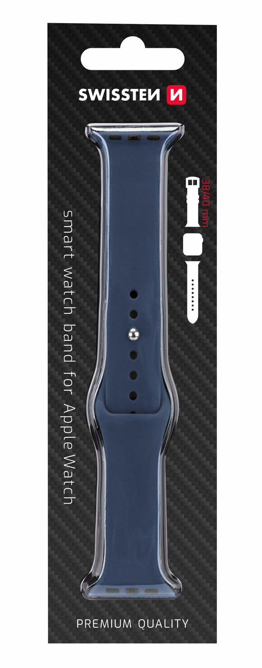 Swissten - Silicone Band for Apple Watch 38-41mm (navy)