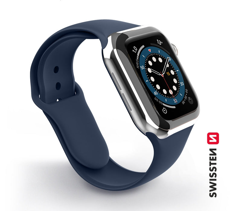 Swissten - Silicone Band for Apple Watch 38-41mm (navy)