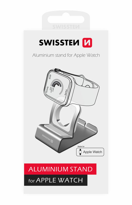 Swissten - Aluminum Stand for Apple Watch (silver)