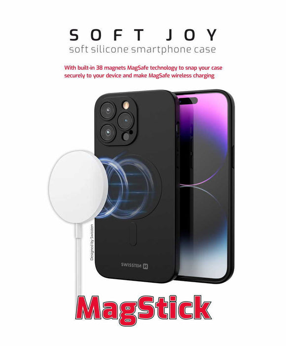 Swissten - Soft Joy Case Magstick iPhone 15 (black)