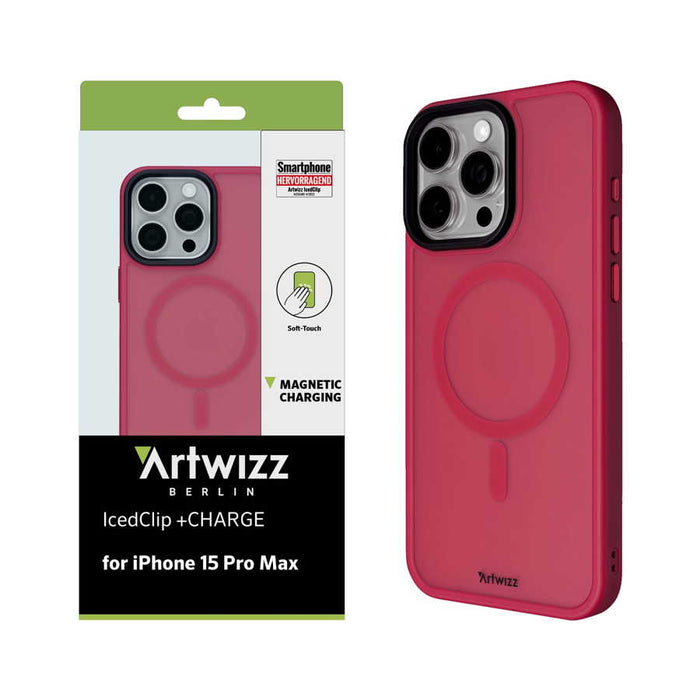 Artwizz - IcedClip MagSafe iPhone 15 Pro Max (viva magenta)