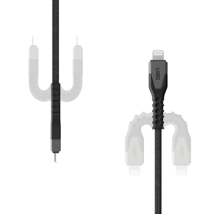 UAG - Cabo Rugged Kevlar USB-C - lightning (black/grey)