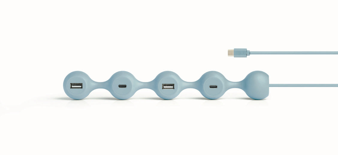 Lexon - Hub Peas USB-C (light blue)