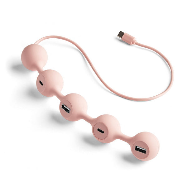 Lexon - Hub Peas USB-C (light pink)