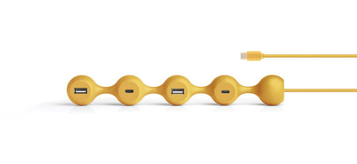 Lexon - Hub Peas USB-C (yellow)