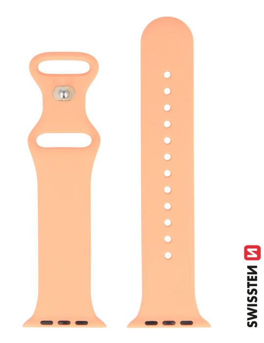 Swissten - Silicone Band for Apple Watch 38-41mm (or. pink)