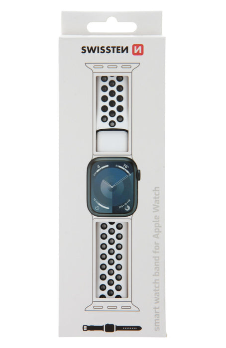 Swissten - Sport Band for Apple Watch 42-49mm (plat/black)