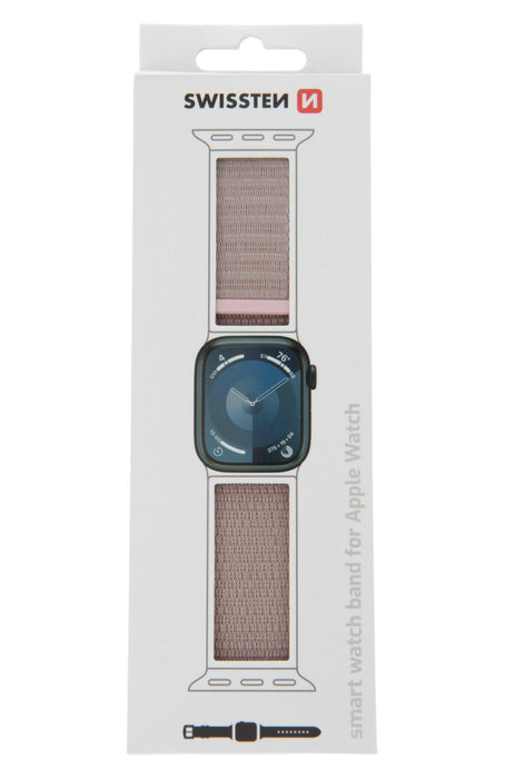 Swissten - Nylon Velcro Apple Watch 38-41mm (rose gold)