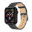 Swissten - Leather Band for Apple Watch 42-49mm (black/sv)