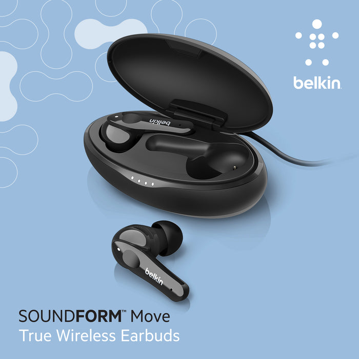 Belkin SOUNDFORM Move Plus Wireless Earbuds, Soundform True