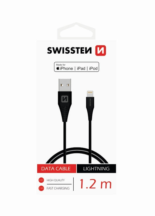 Swissten - Cable USB-Lightning (1.2m-black)