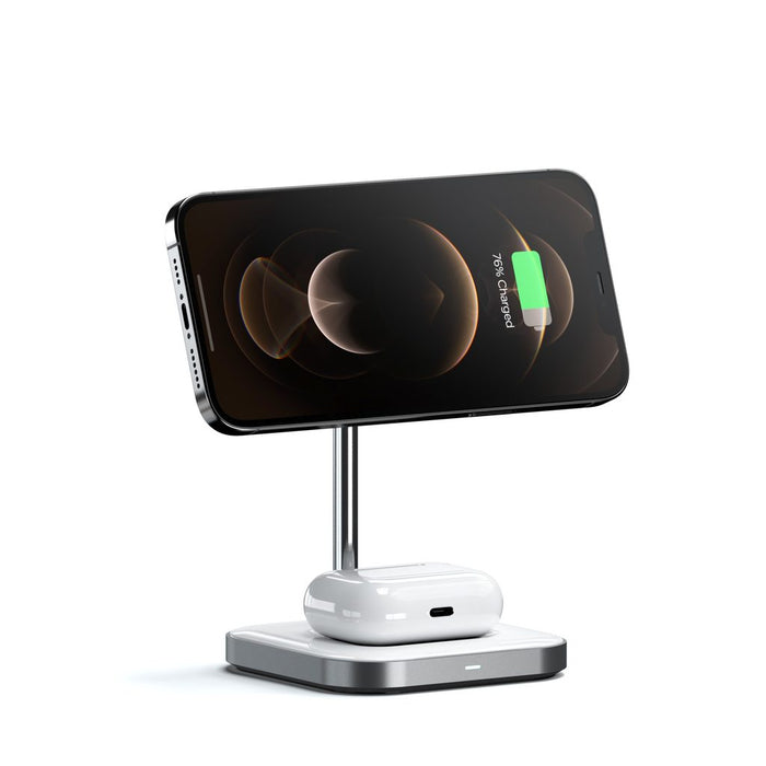 Satechi - 2-in-1 Magnetic Wireless Charging Stand