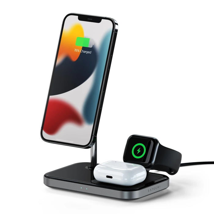 Satechi - 3-in-1 Magnetic Wireless Charging Stand
