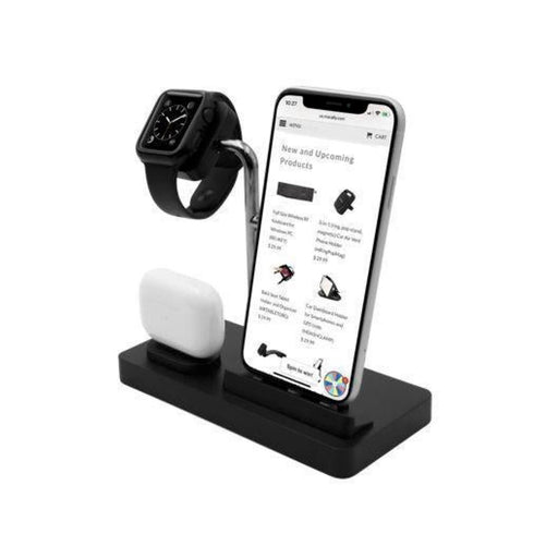 Macally - Stand 3in1 Apple Watch/iPhone/AirPods (black)