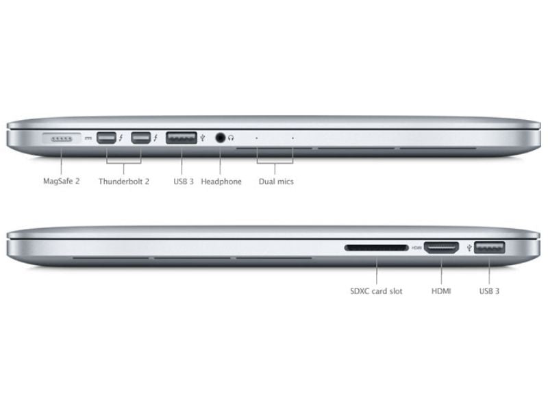 MacBook Pro 15 polegadas Retina (Quad-core 2.2GHz Intel Core i7 - 16GB RAM - 256GB SSD) - Silver