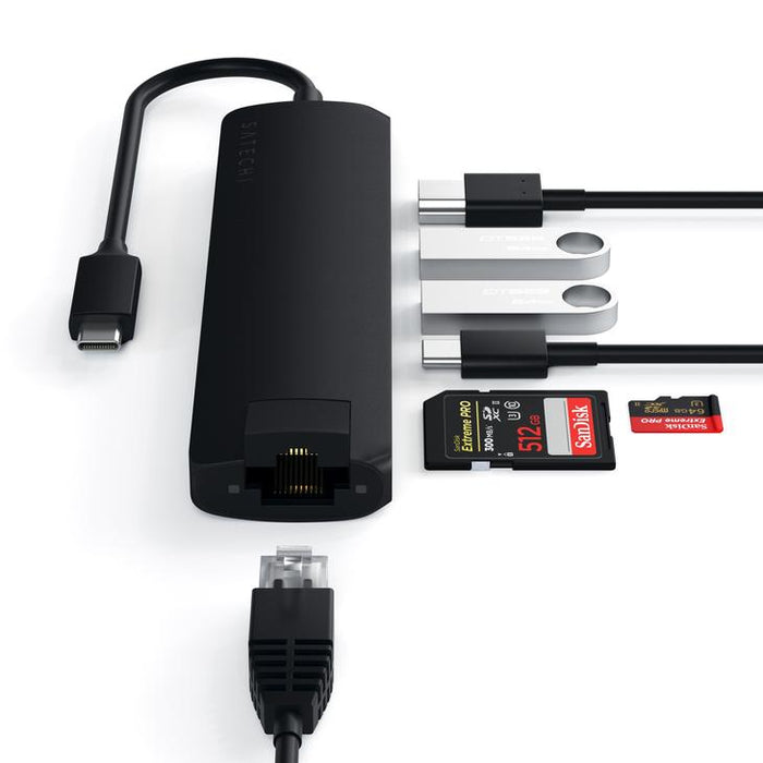 Satechi - USB-C Slim Multiport w/ Ethernet adpt (black)