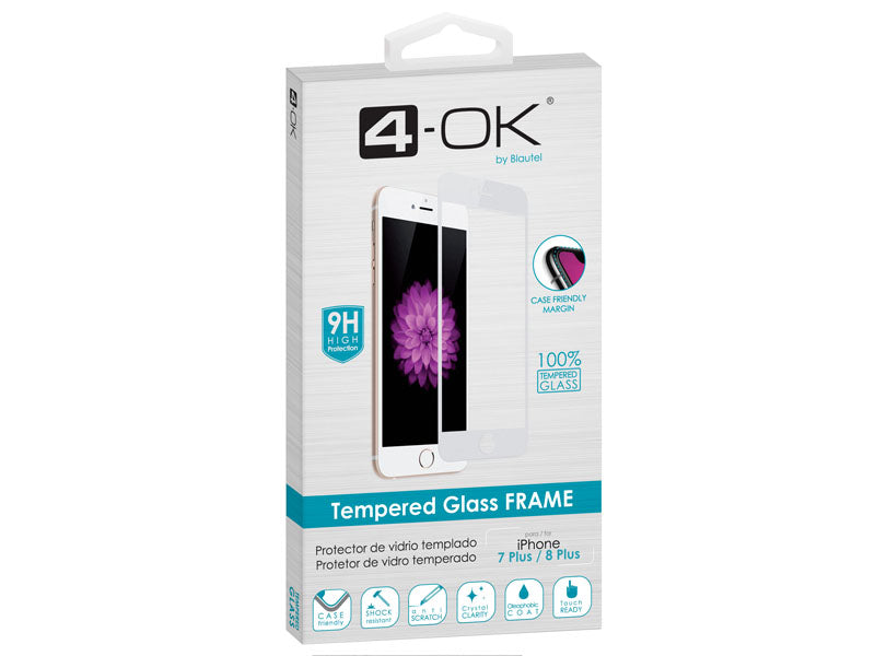 Película de Vidro Temperado Full Glass para iPhone 7 Plus/8 Plus Branca