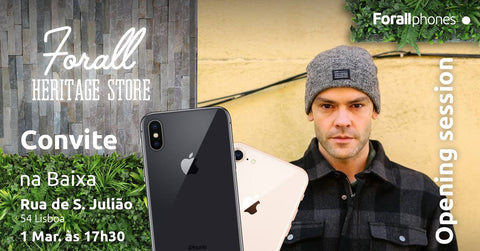 Invitation  ouvrir la boutique Forall Phones Baixa de Lisboa